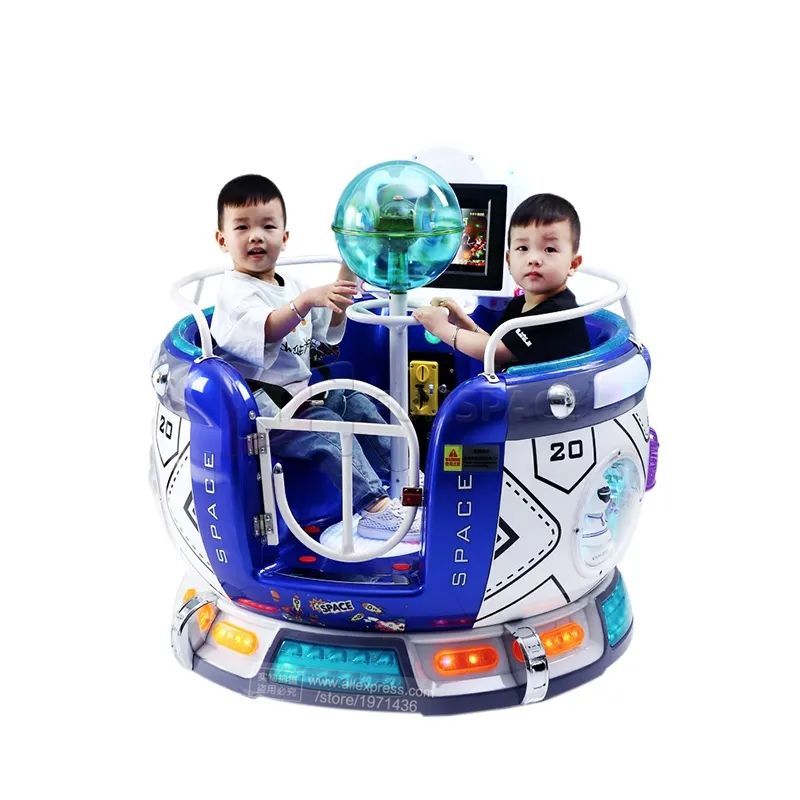 Coin Operated Kiddie Ride - Children Play 360 Degree Rotating Space