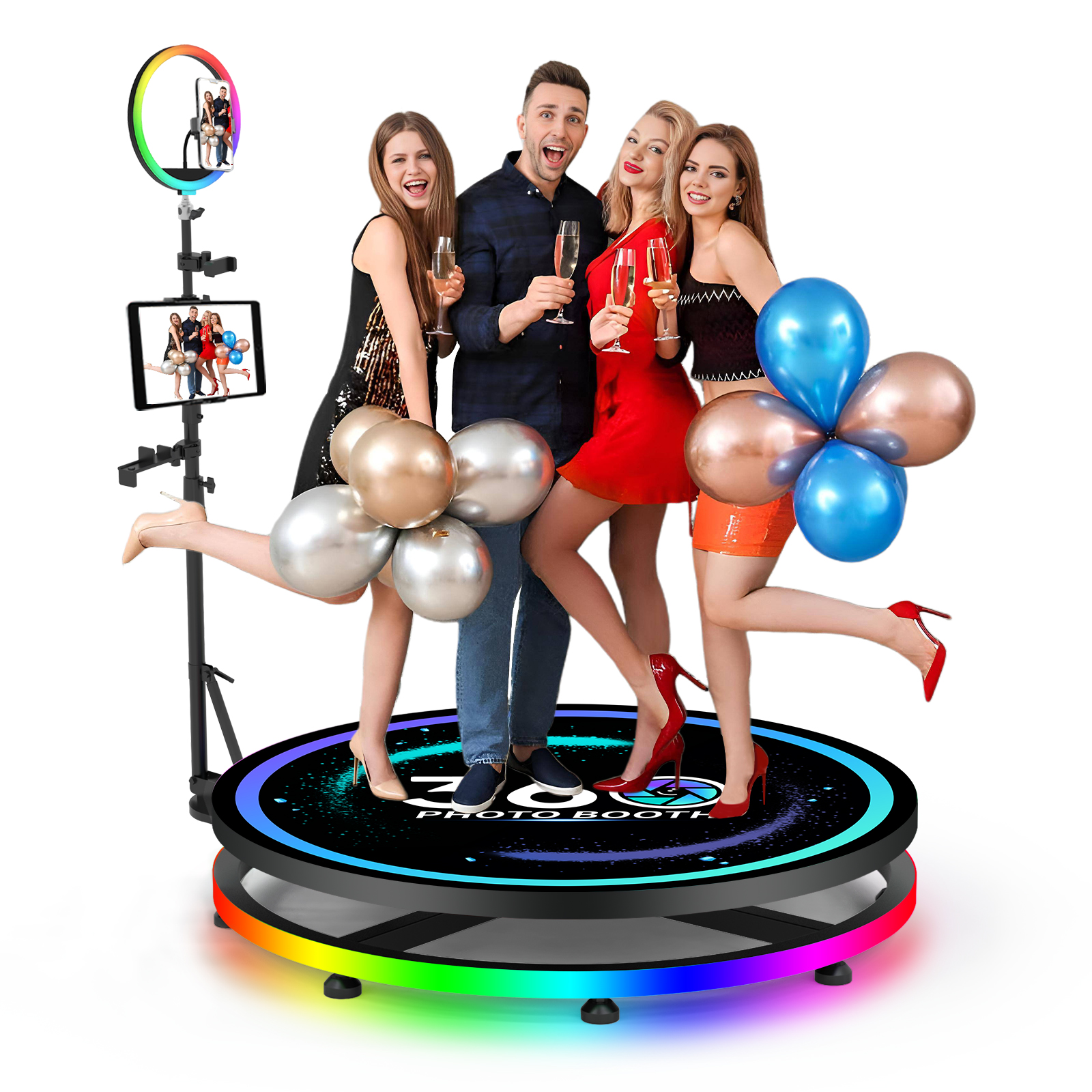Photo Booth Machine - 360 Photo Booth with Flight Case