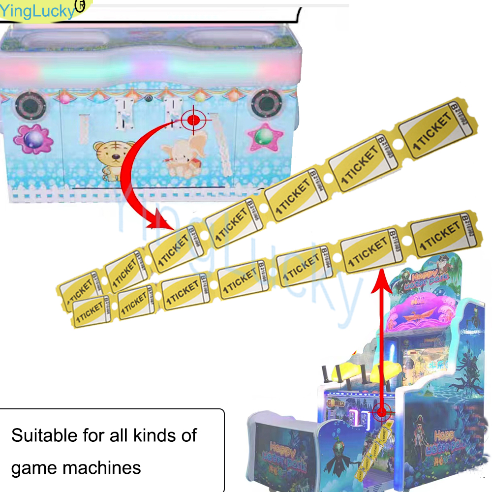 Ticket Redemption Machine - 2000 pcs/lot Arcade Lottery Paper tickets