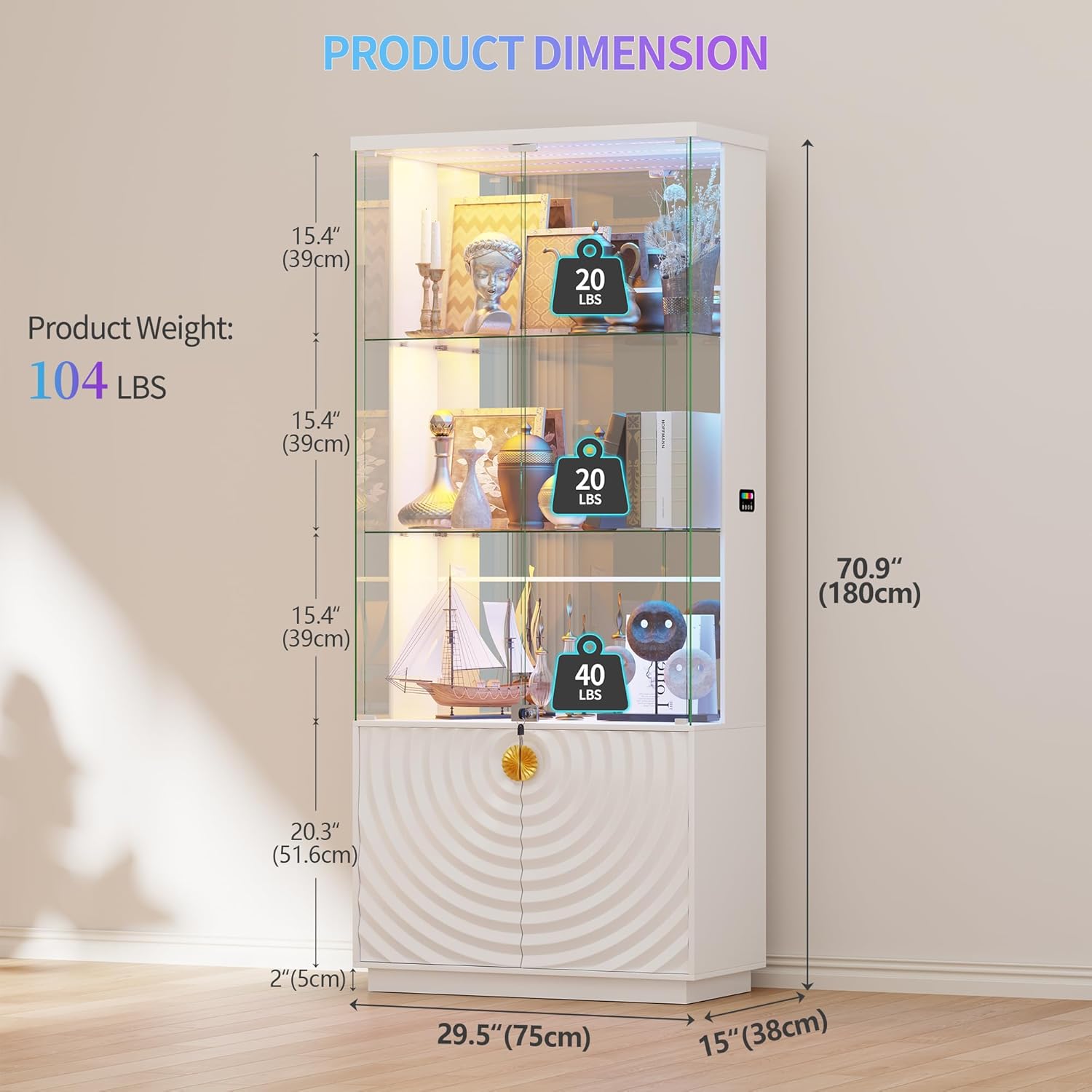 Display Cabinet with Glass Doo - Glass Cabinet Display ulasan dan harga