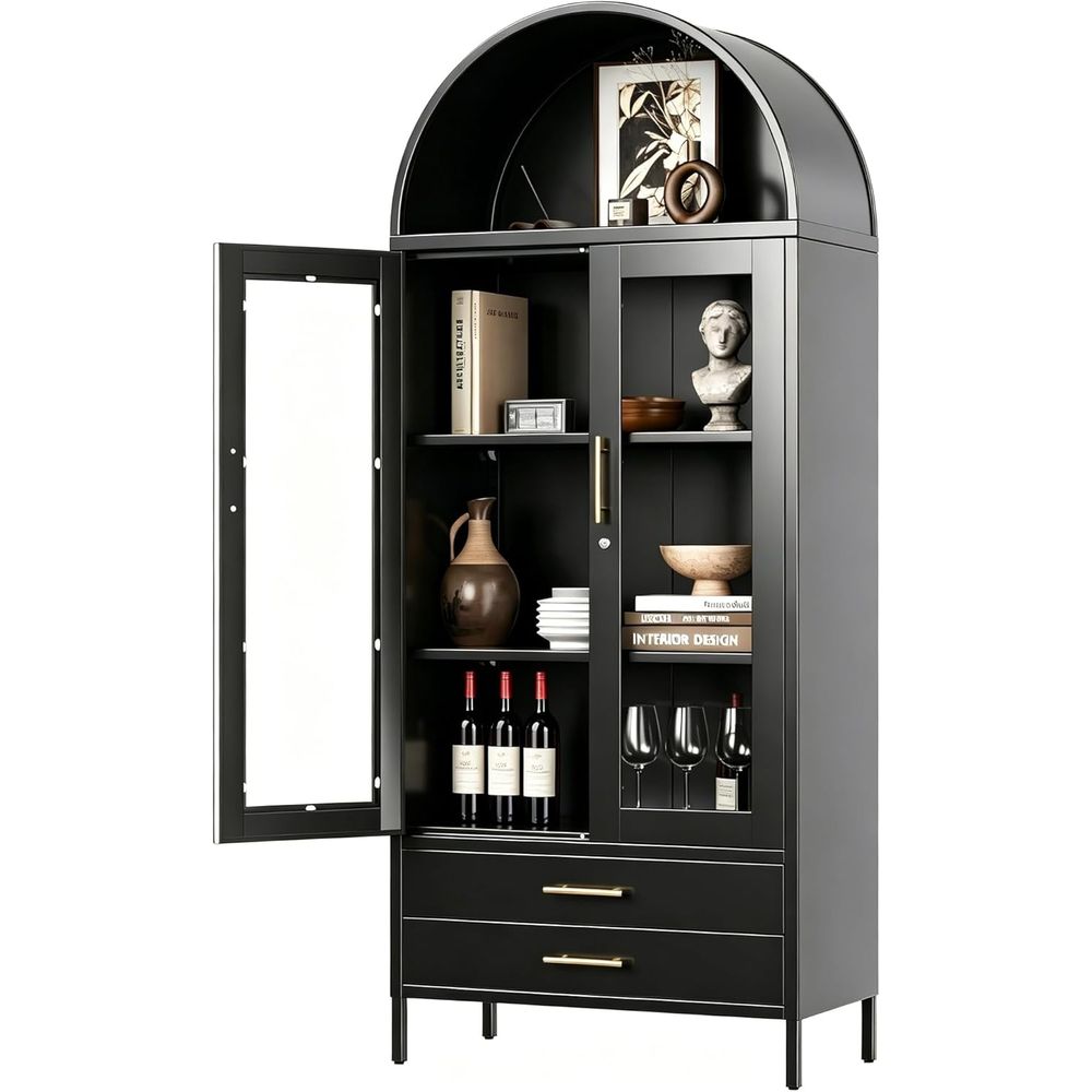 73 High Metal Display Cabinet  - Glass Cabinet Display ulasan dan harga