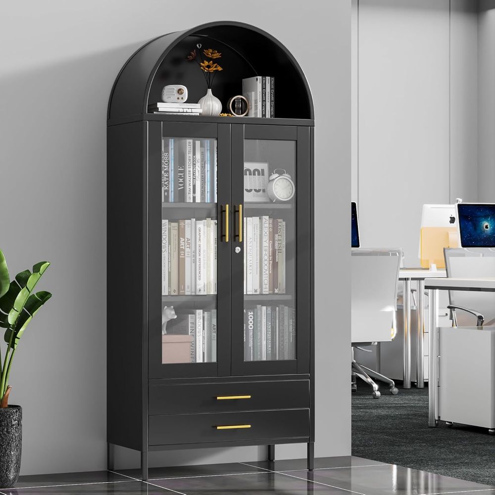 73 High Metal Display Cabinet  - Glass Cabinet Display ulasan dan harga