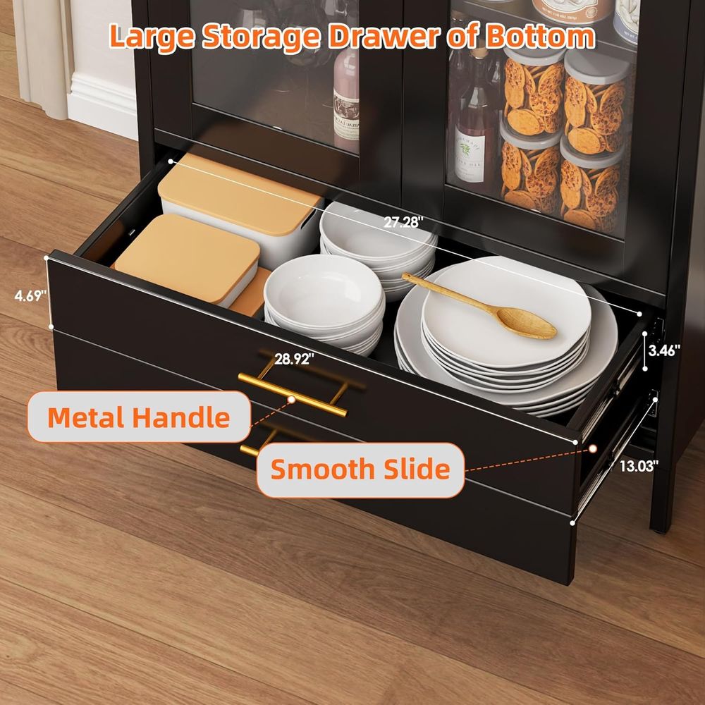73 High Metal Display Cabinet  - Glass Cabinet Display ulasan dan harga