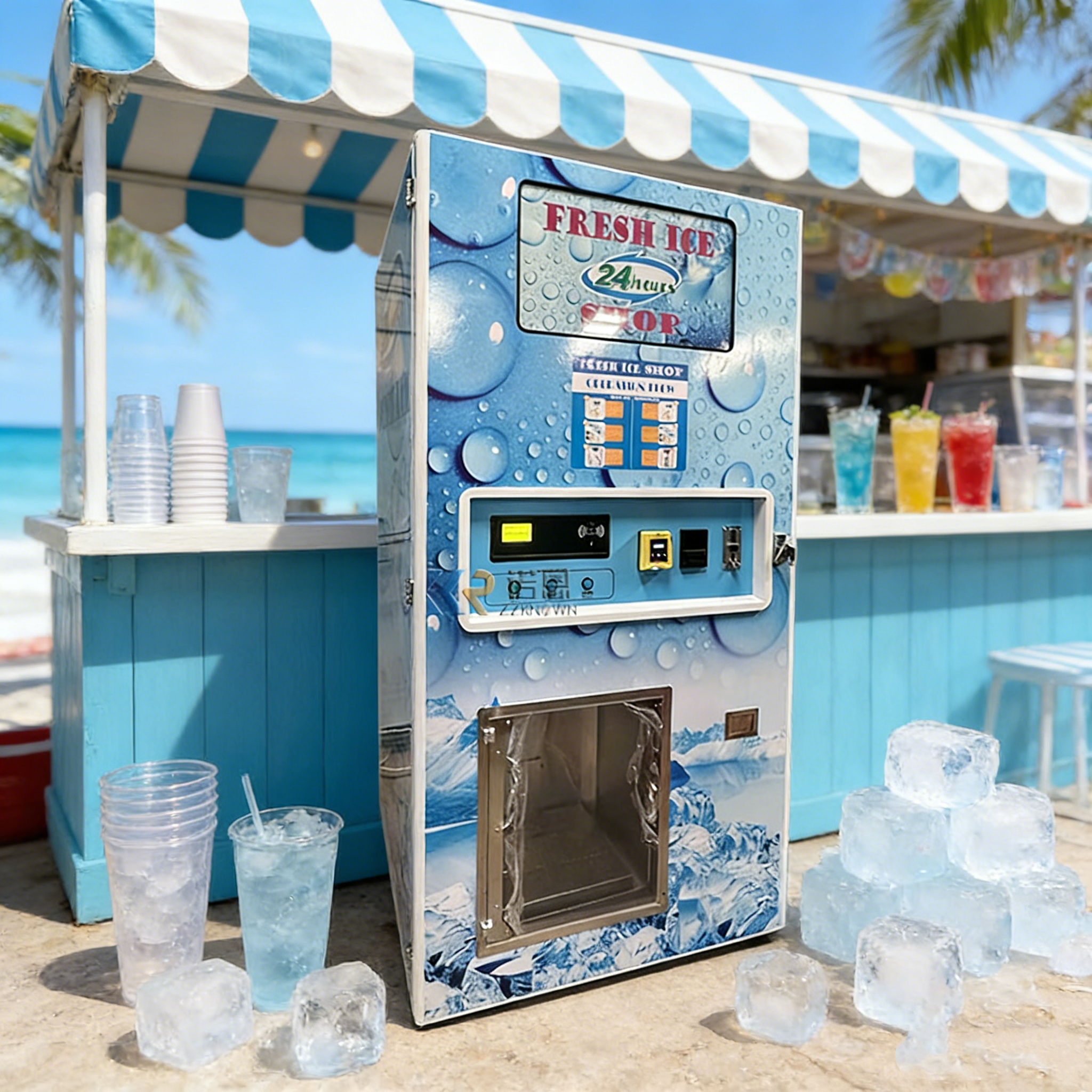 Customized Automatic Ice Vendi - Commercial Vending Machine ulasan dan harga