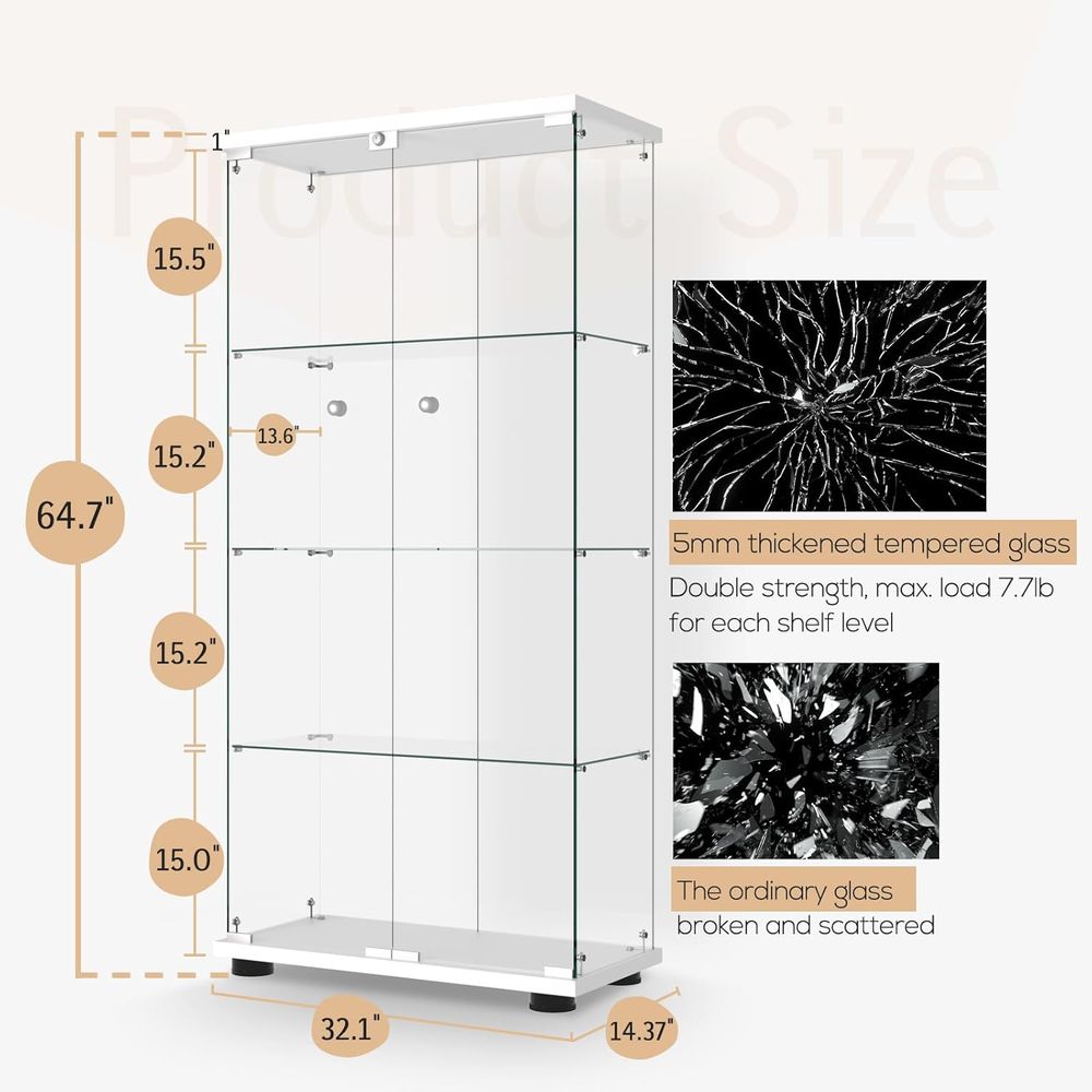 Quick-Install Glass Door Locka - Glass Cabinet Display ulasan dan harga