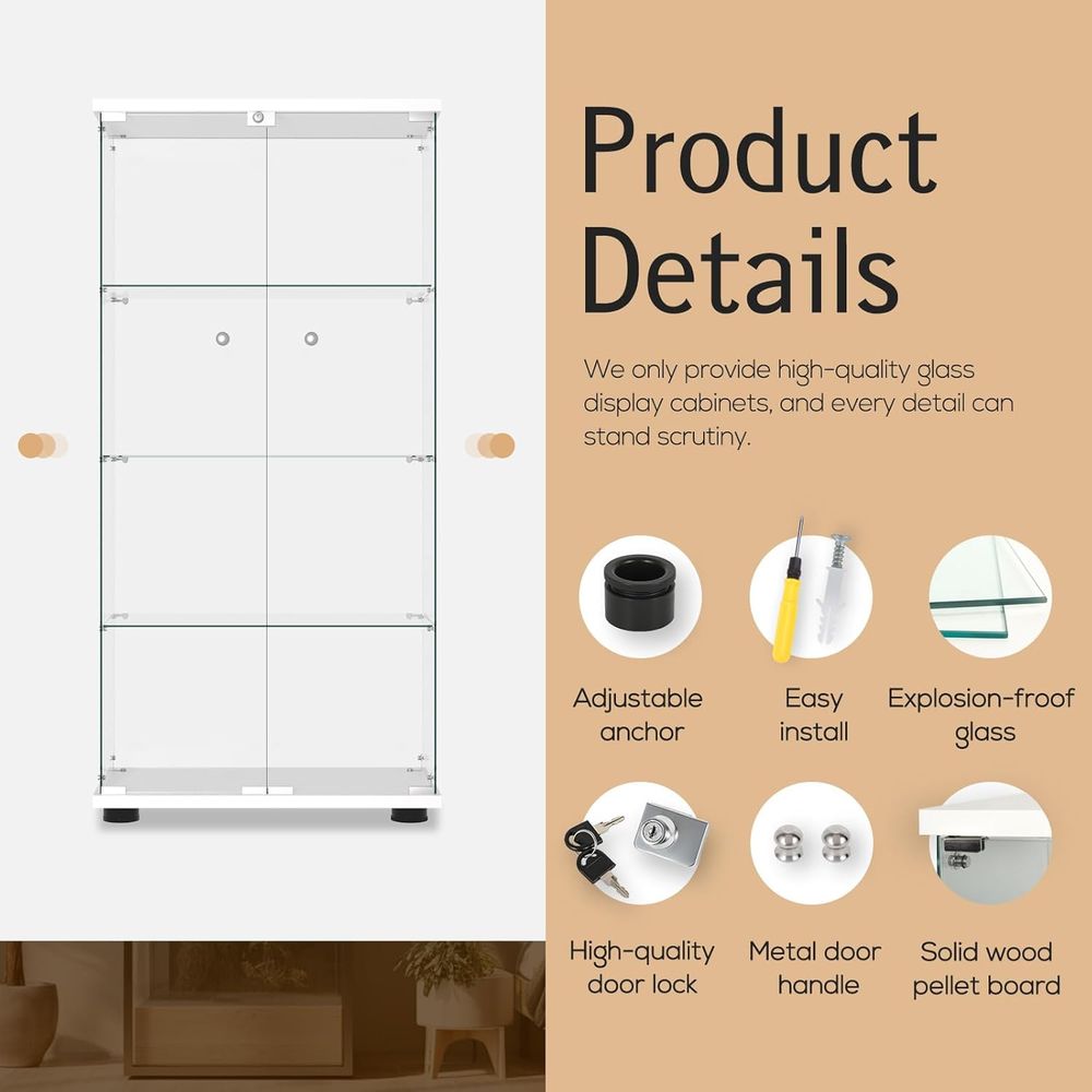 Quick-Install Glass Door Locka - Glass Cabinet Display ulasan dan harga