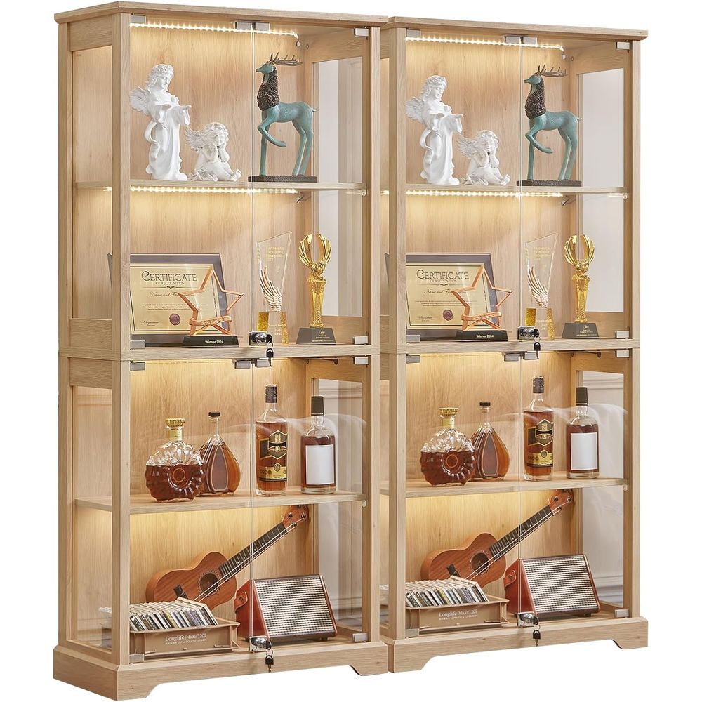 Dual Glass Door Display Cabine - Glass Cabinet Display ulasan dan harga