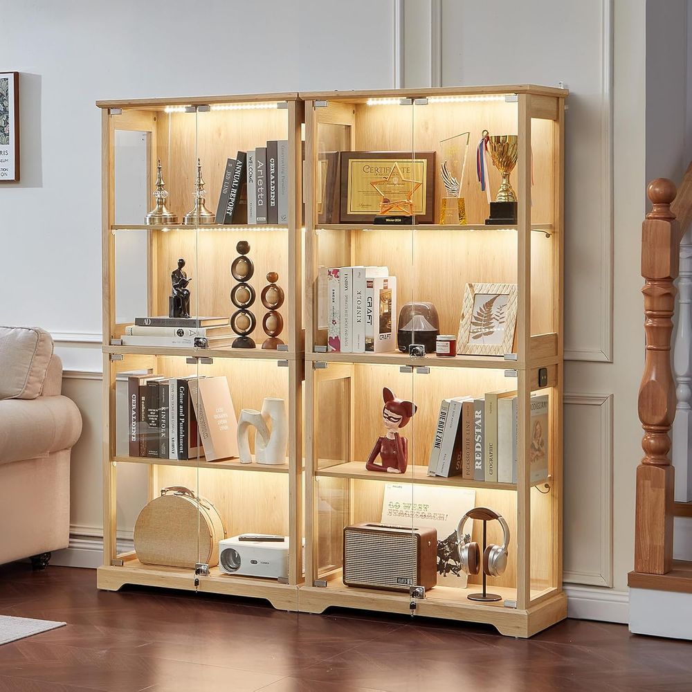 Dual Glass Door Display Cabine - Glass Cabinet Display ulasan dan harga