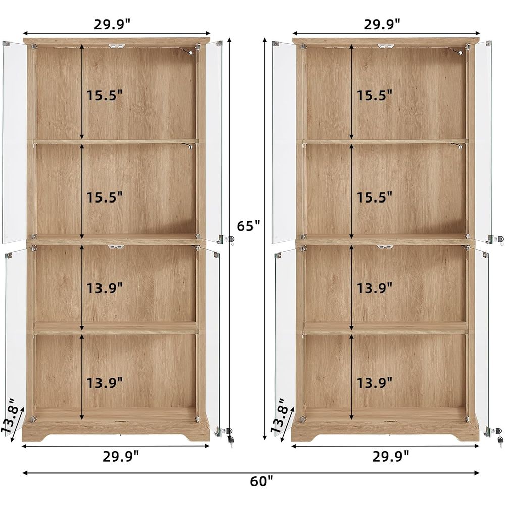 Dual Glass Door Display Cabine - Glass Cabinet Display ulasan dan harga