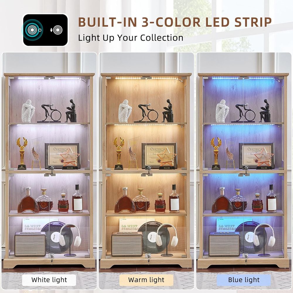 Dual Glass Door Display Cabine - Glass Cabinet Display ulasan dan harga