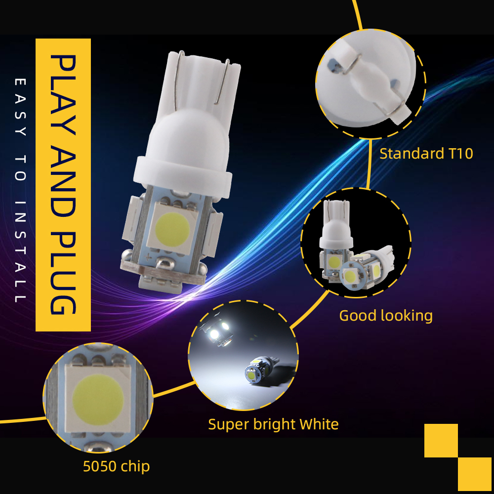 10PCS T10 5W5 W5W LED Bulb 505 - Pinball Machine ulasan dan harga