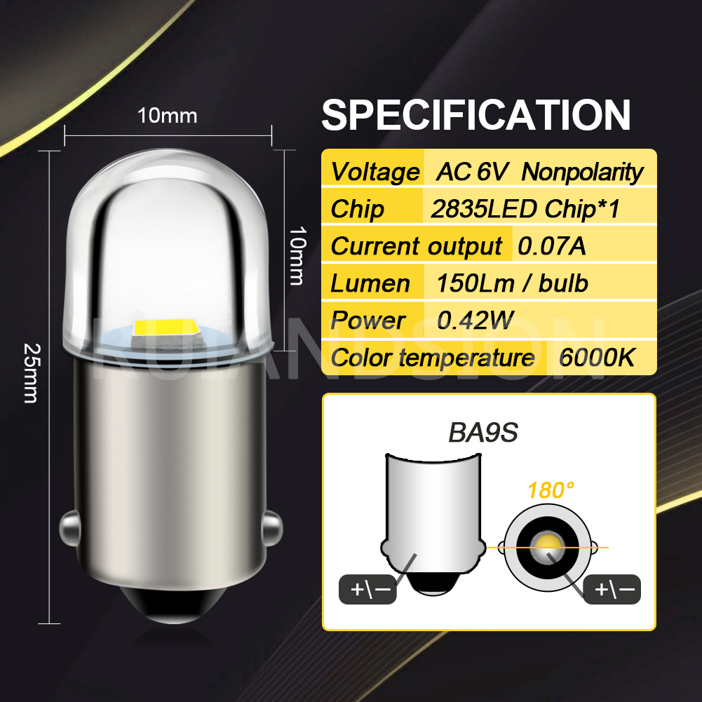 2x 6V BA9S BAX9S BAY9S LED Int - Pinball Machine ulasan dan harga