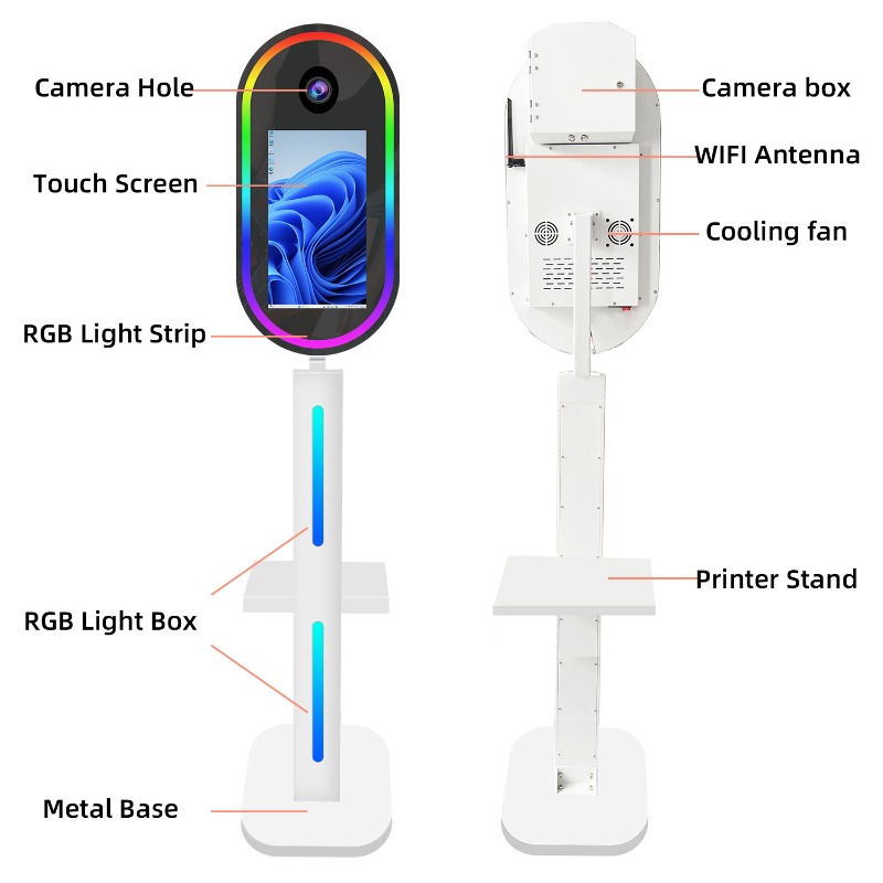 Portable Oval Photobooth Touch - Photo Booth Machine ulasan dan harga