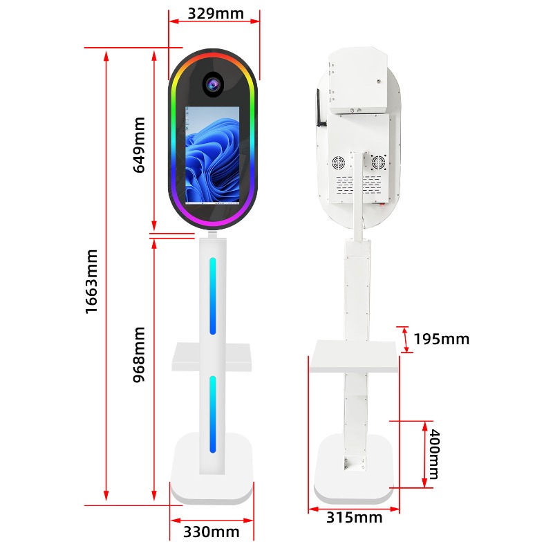 Portable Oval Photobooth Touch - Photo Booth Machine ulasan dan harga