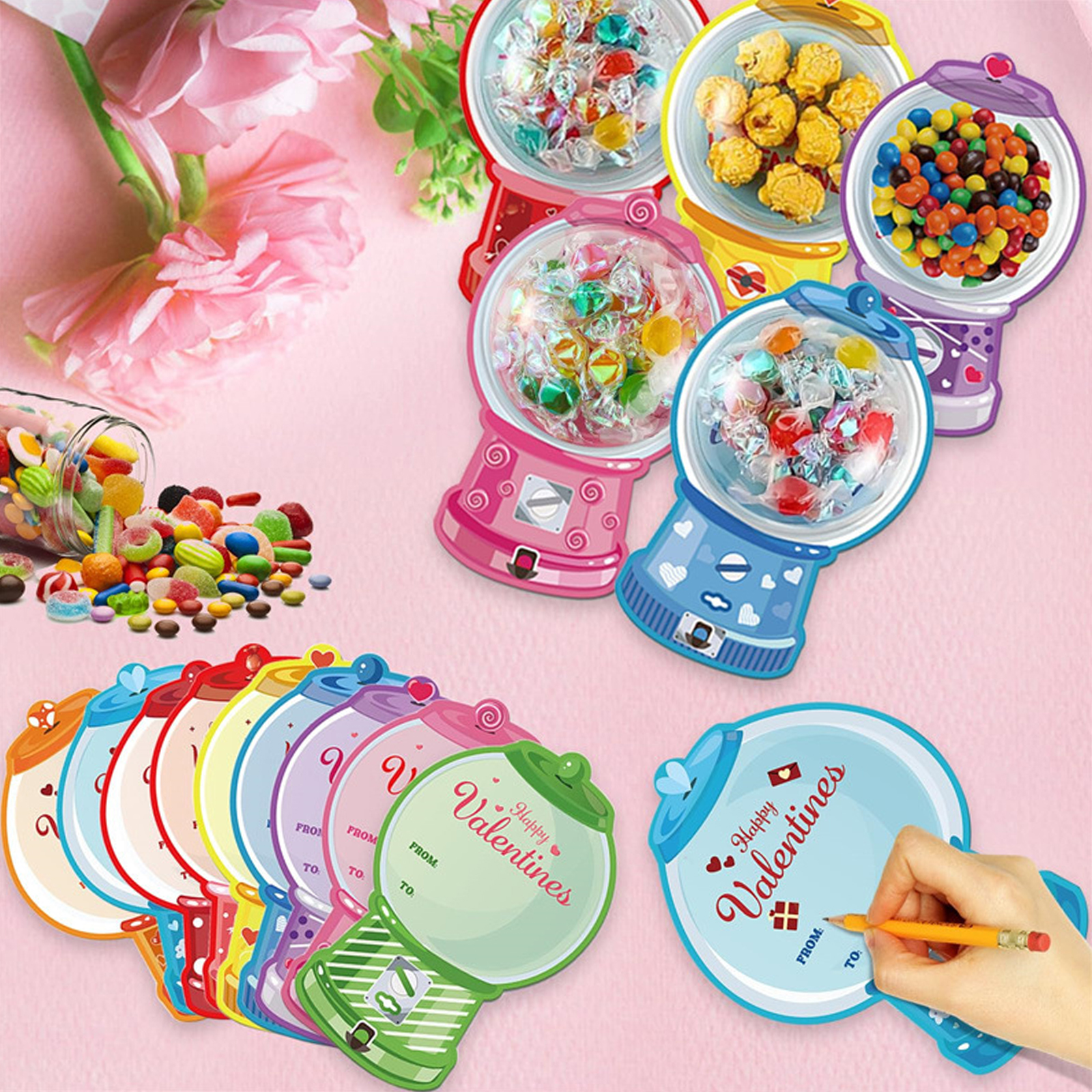 18/36Pack Kids Valentines Day  - Bubble Gum Machine ulasan dan harga