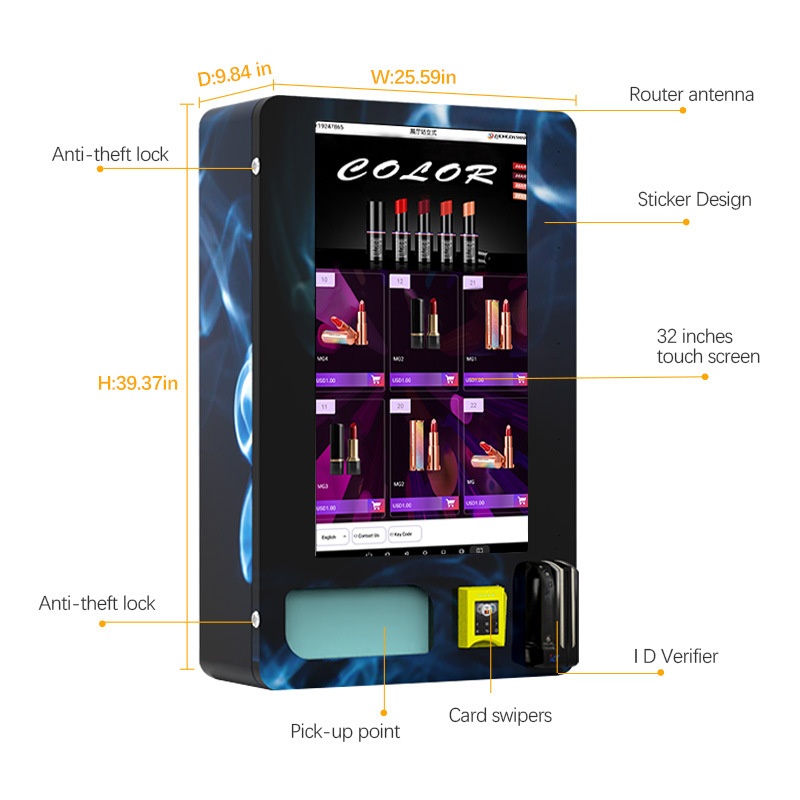 Export Wall-mounted Mini Cigar - Vending Machine Qr Code ulasan dan harga
