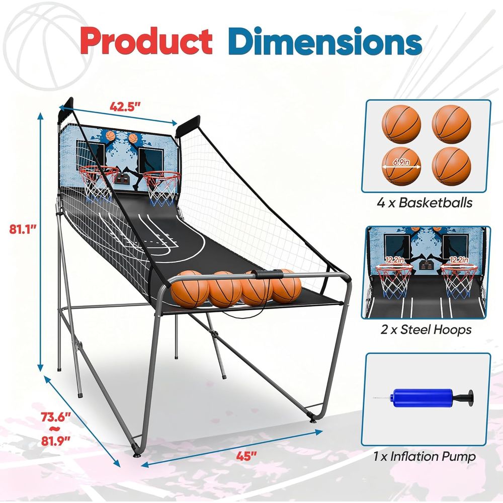 Indoor Basketball Arcade Game  - Arcade Games & Vending Co ulasan dan harga