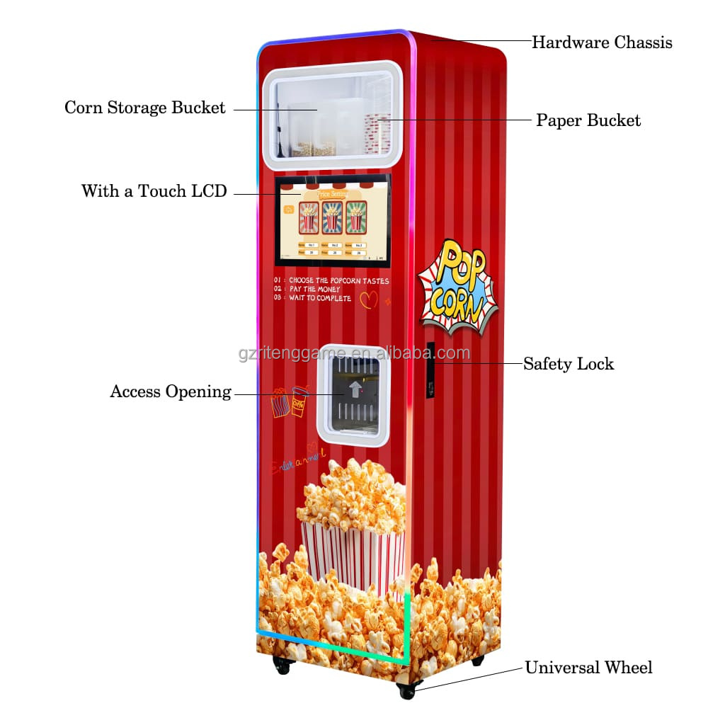 Professional Custom Commercial - Popcorn Vending Machine ulasan dan harga