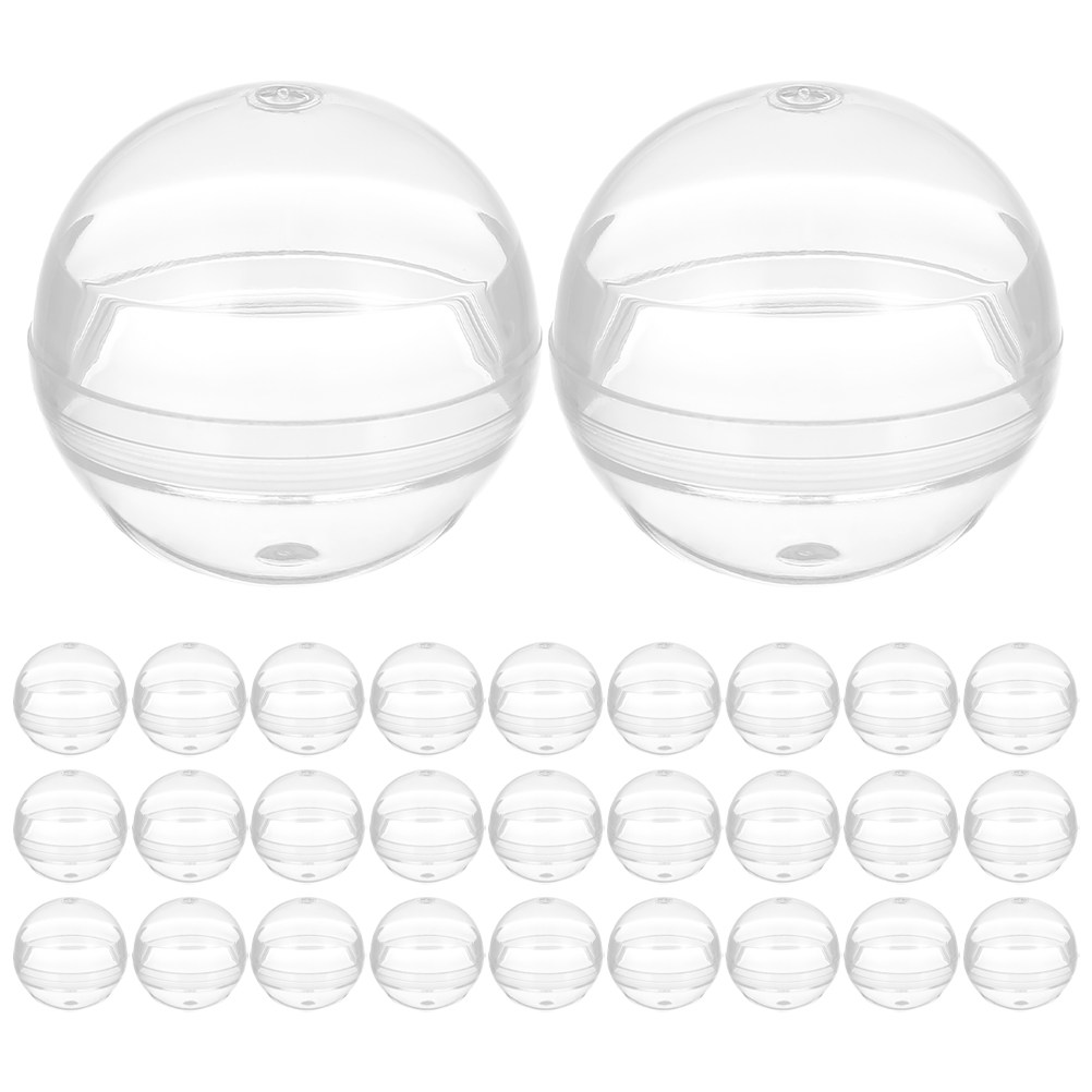 50pcs Empty Clear Balls Capsul - Prize Capsule Toy Machine ulasan dan harga