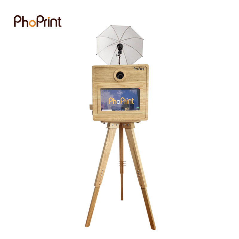 Phoprint Wood Photo Booth Vint - Photo Booth Machine ulasan dan harga