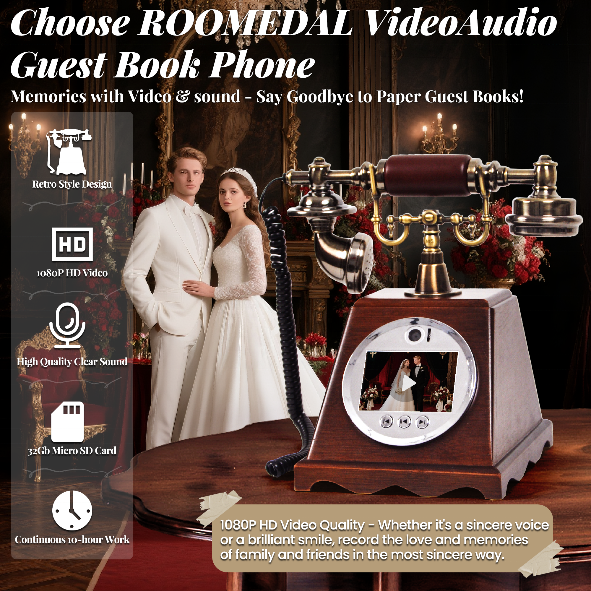 New Arrival Walnut Antique Tel - Photo Booth Machine ulasan dan harga