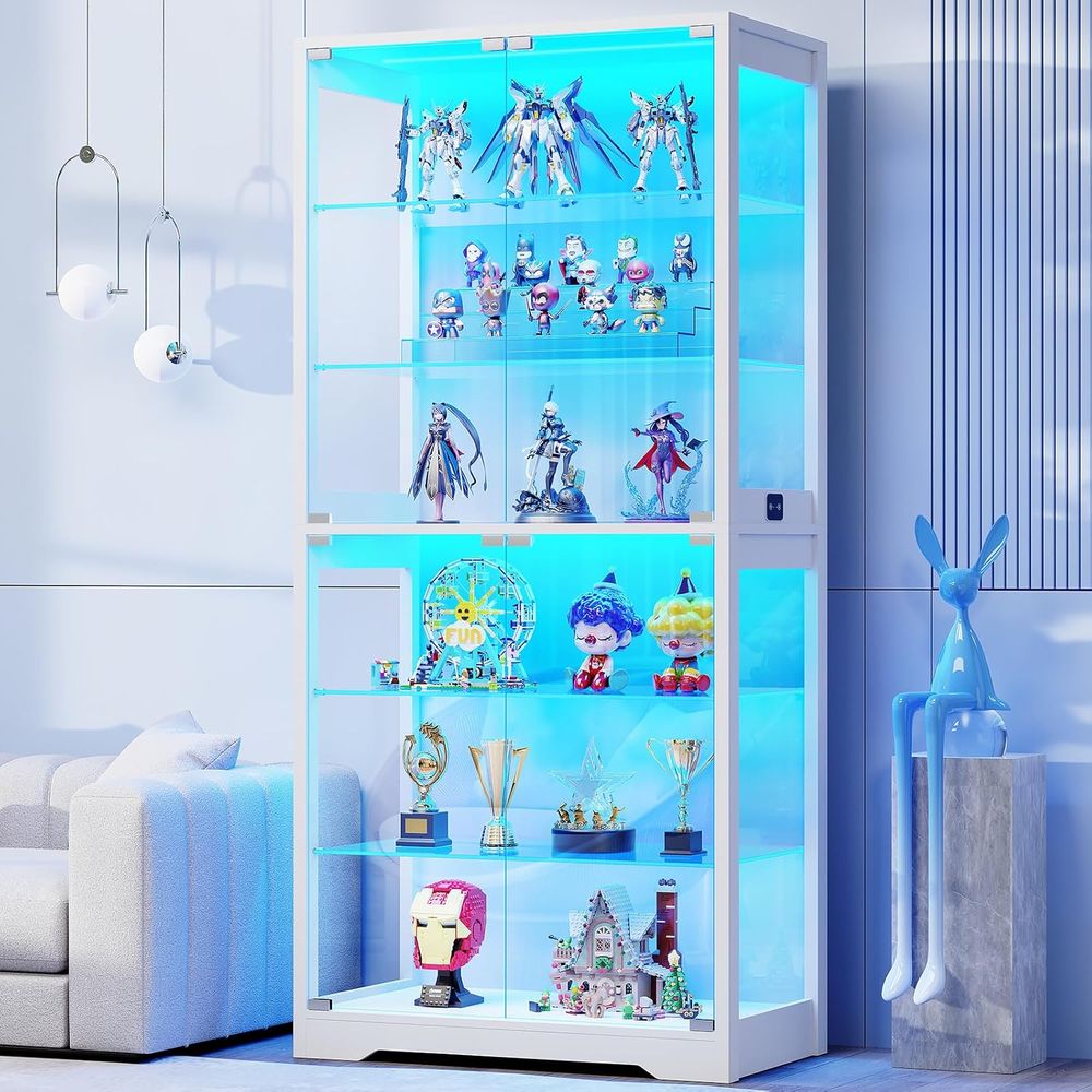 71 6-Tier Glass Door Display C - Glass Cabinet Display ulasan dan harga